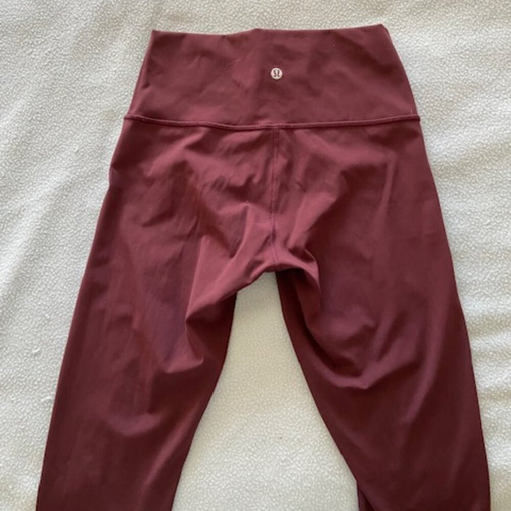 Lululemon Wunder Under Pant legging burgundy 6